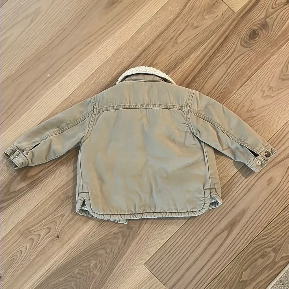 Gymboree Tan Jean Jacket with Sherpa Lining